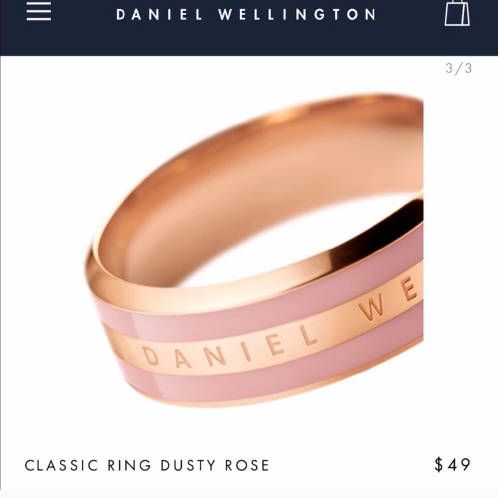 Daniel Wellington Classic Ring size 6 dusty rose